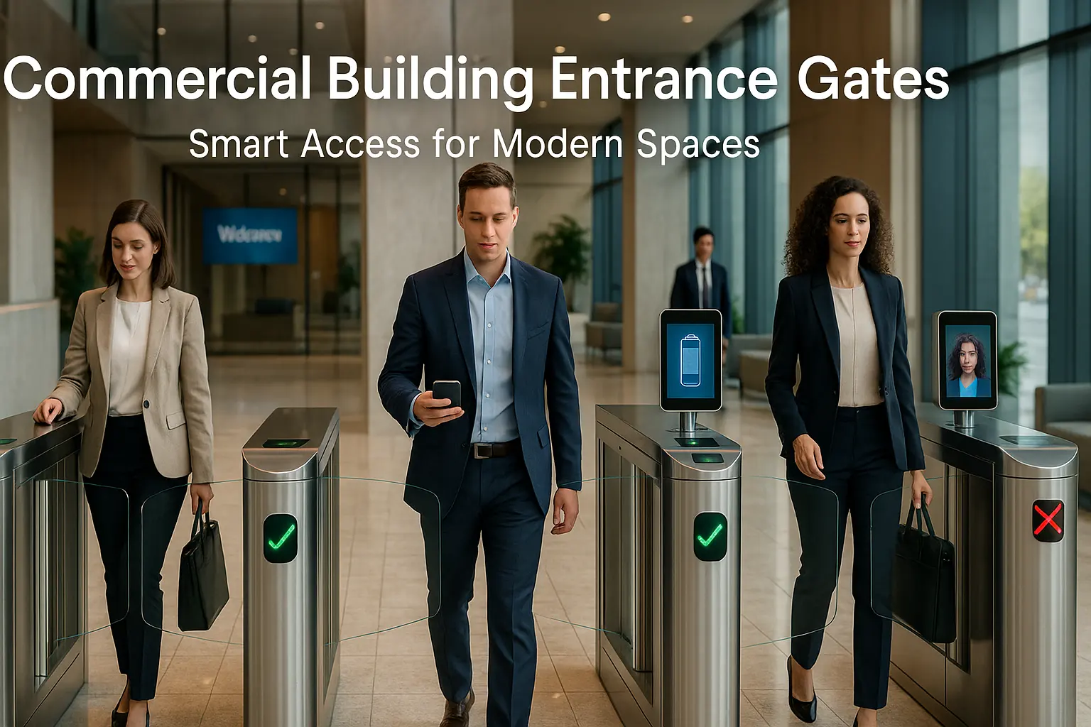 Eingangstor des Gewerbegebäudes