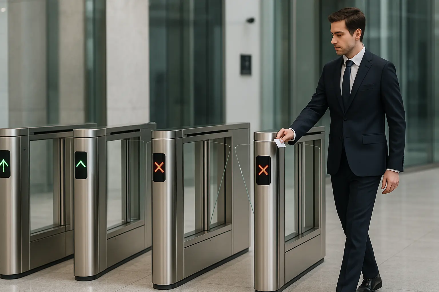 Drehkreuz mit Geschwindigkeitstor