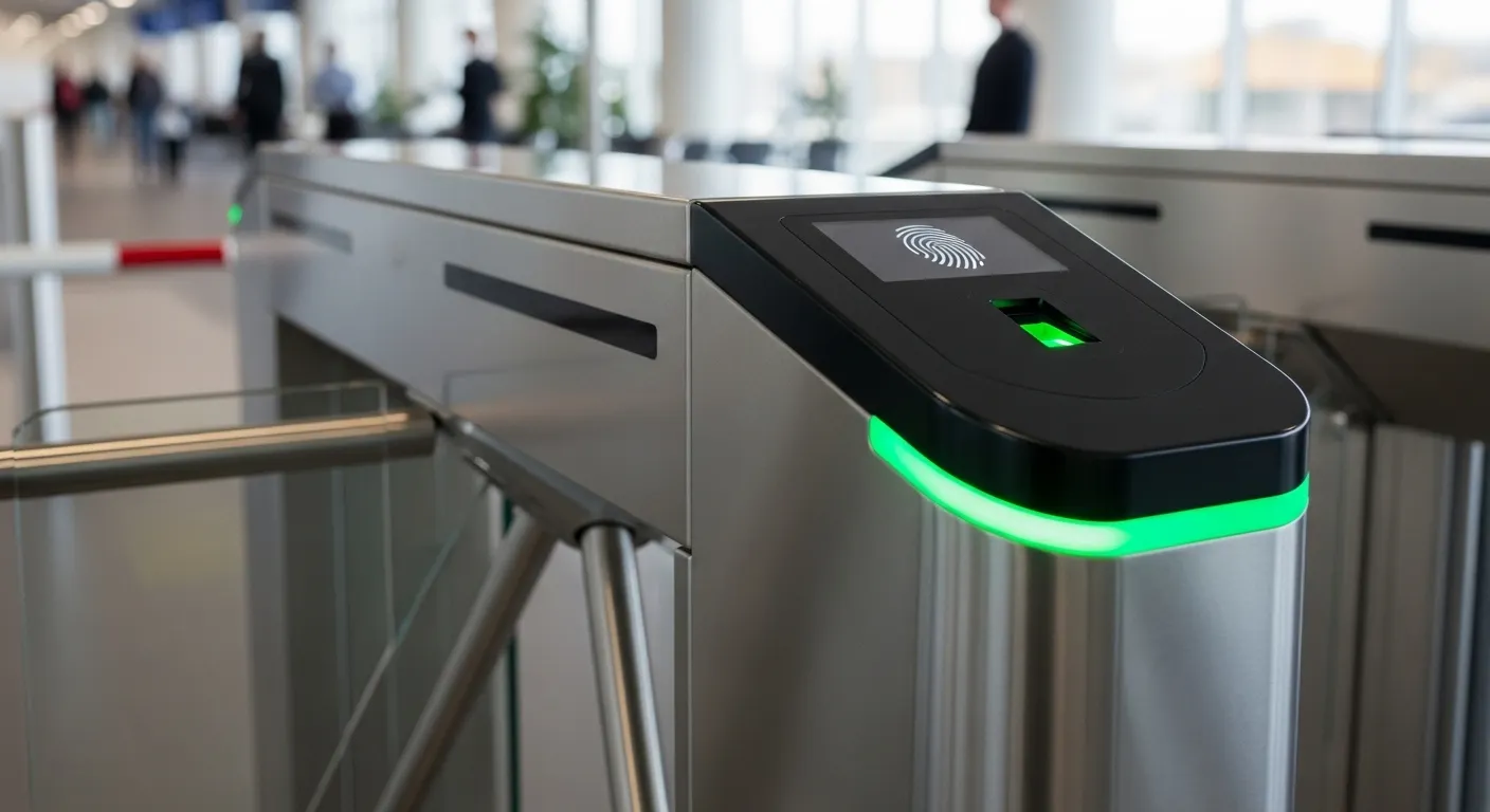 Biometrische Drehkreuzsysteme mit Fingerabdruckscanner