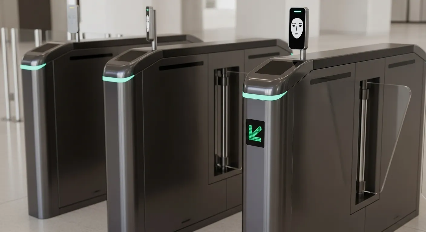 Gesichtserkennung Backfarbe Speed Gates