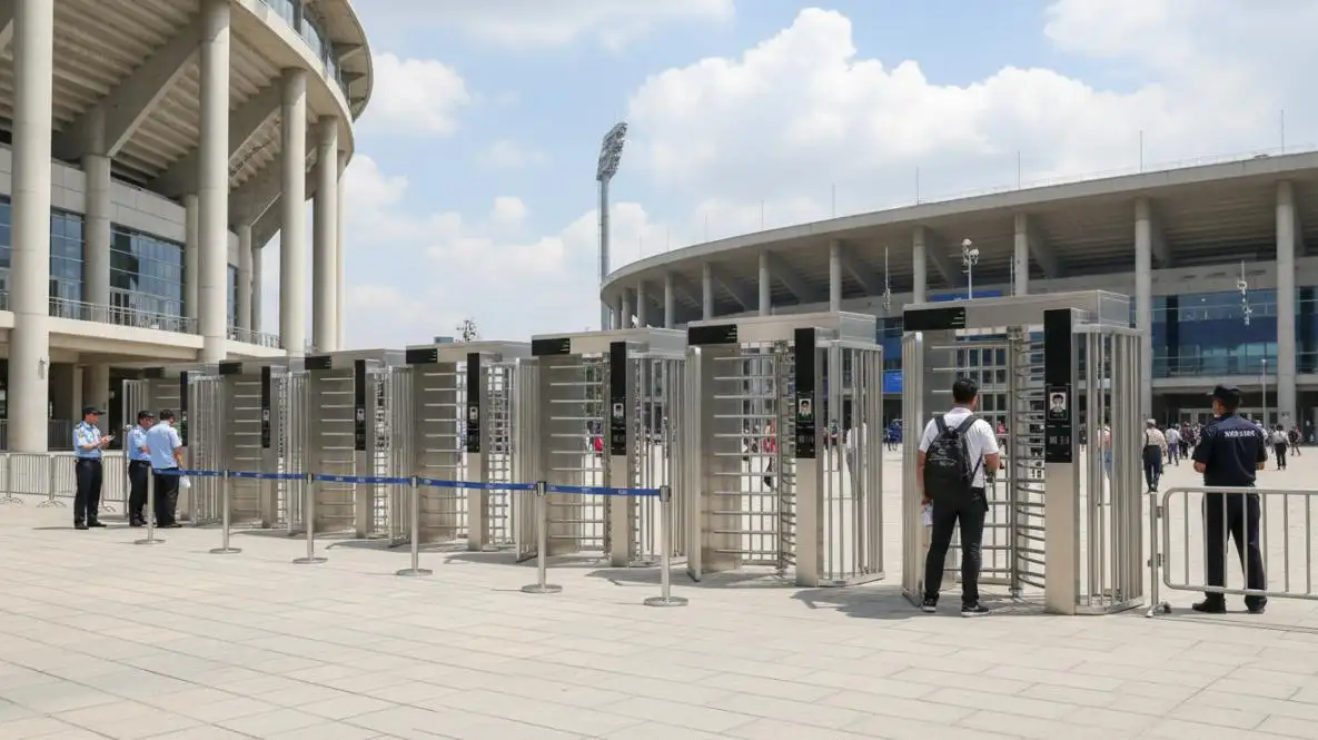 Vollwertige Drehkreuzsysteme für die Stadionsicherheit