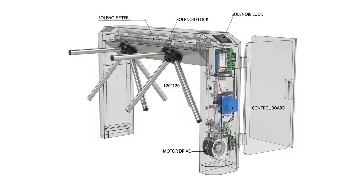 Dreibein-Drehkreuz-Tor