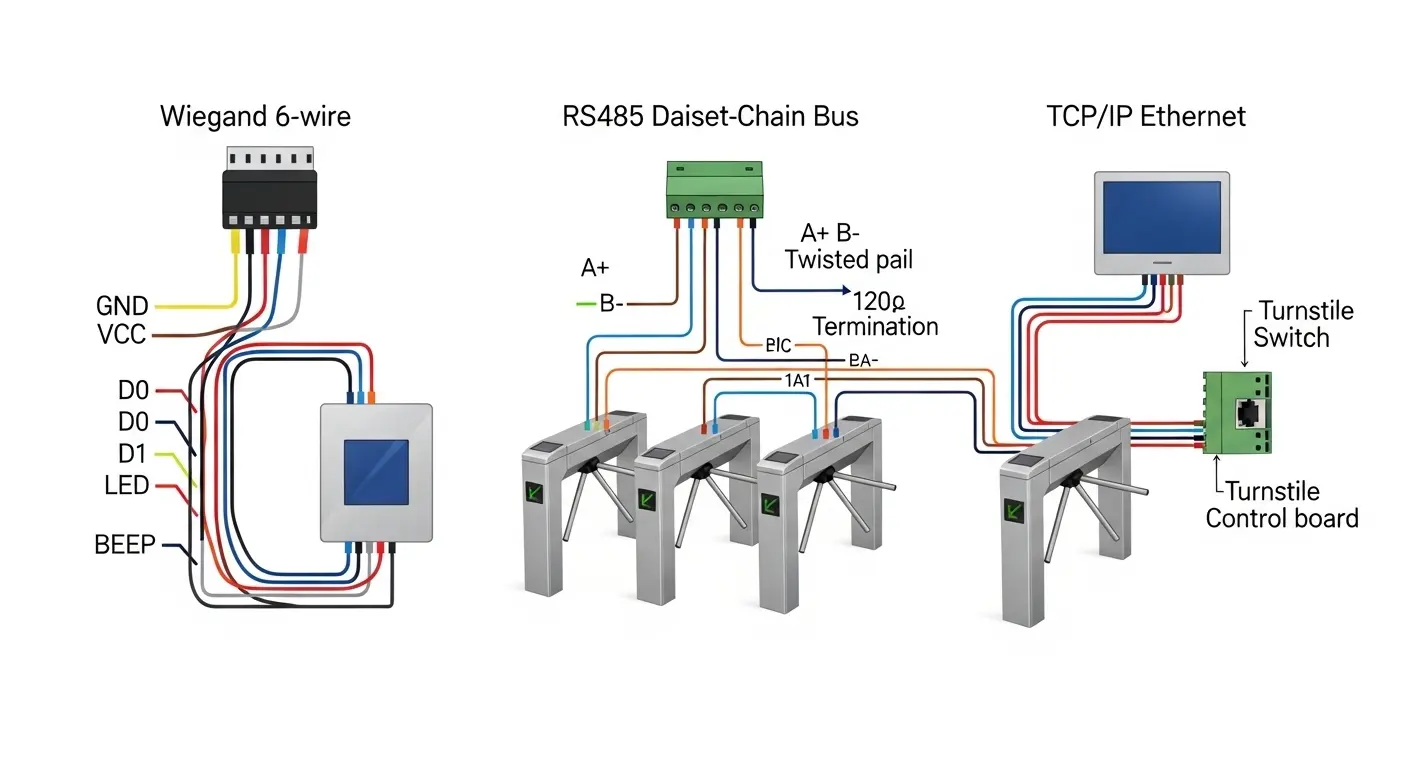 Drehkreuzgatter-Verdrahtungsdiagramm