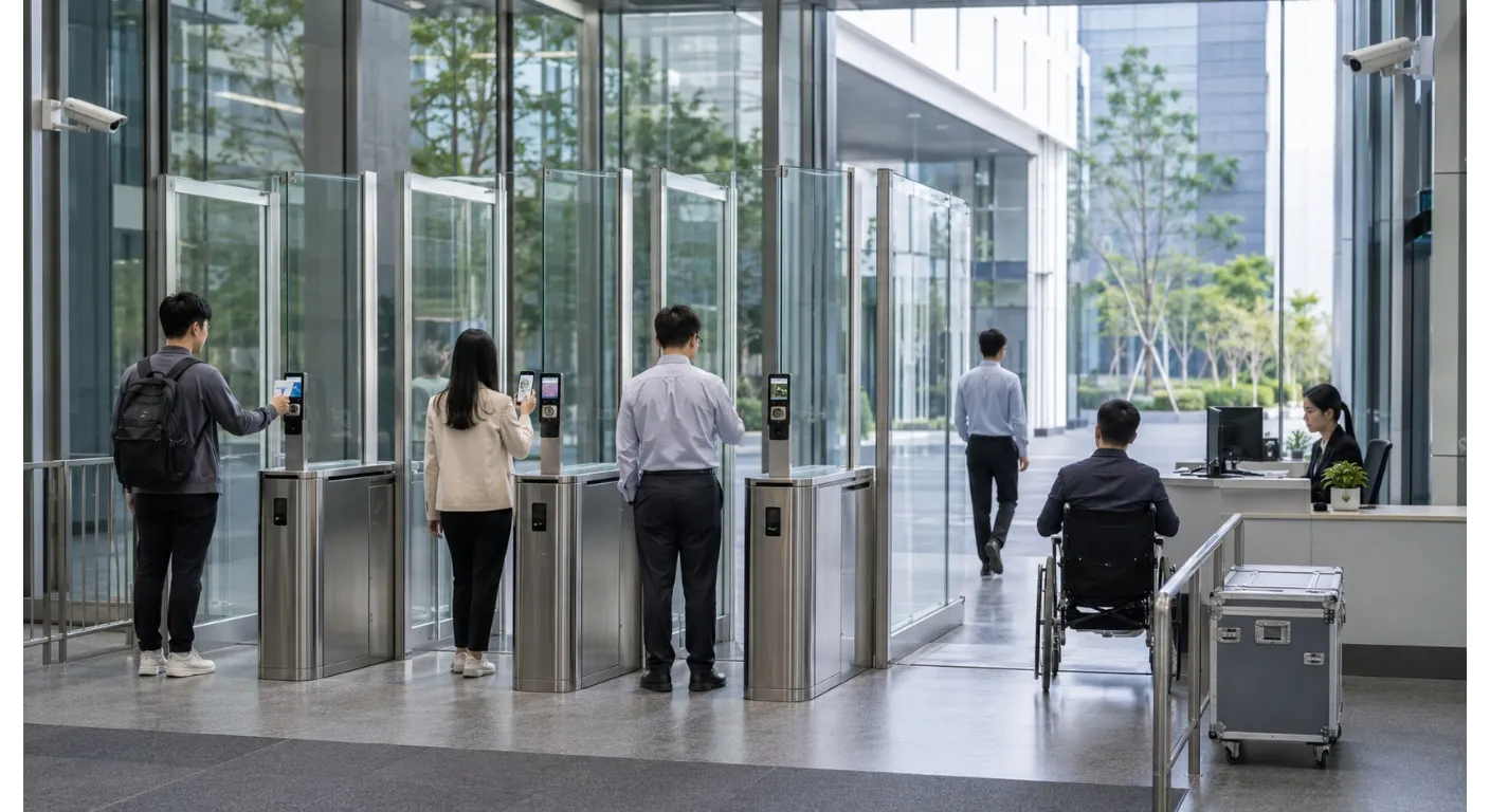 Anti-Kletter-Schwenkbarrieren-Tor